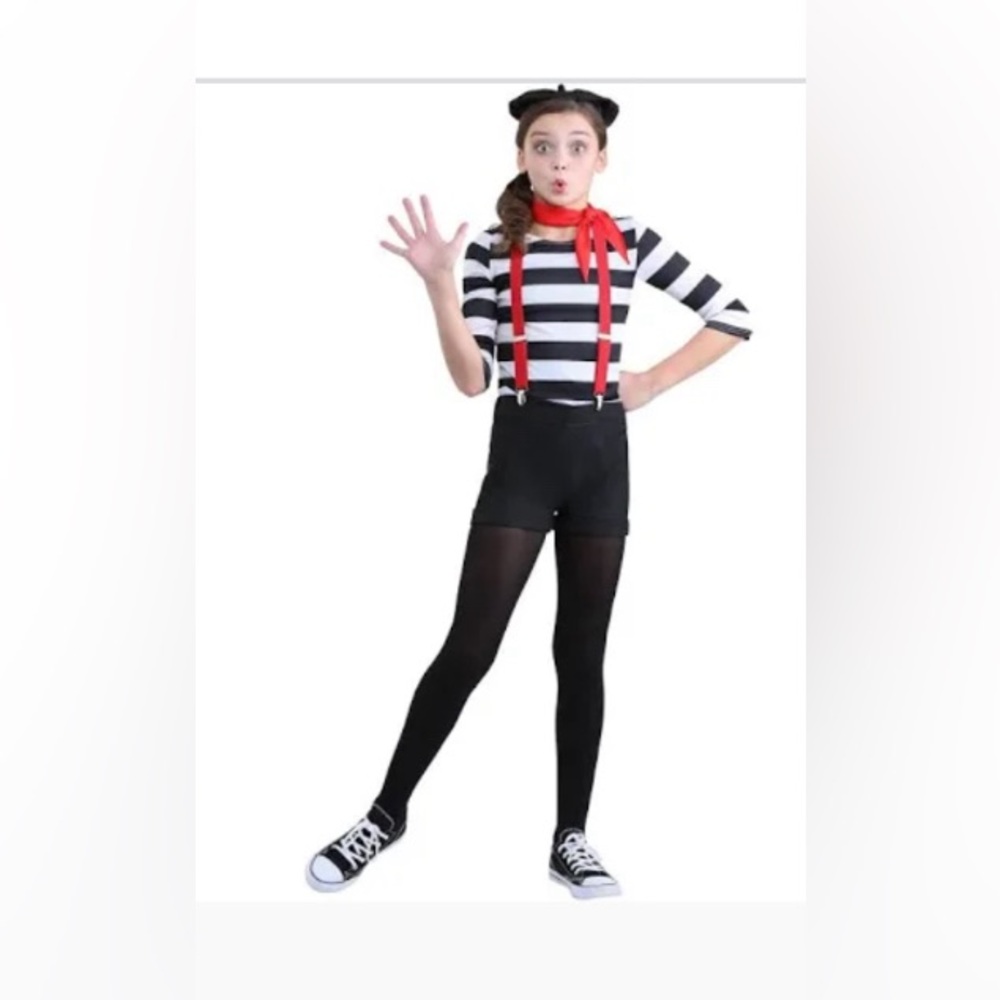 Cute black and cream, striped banana republic shirt. Mime costume.  Small